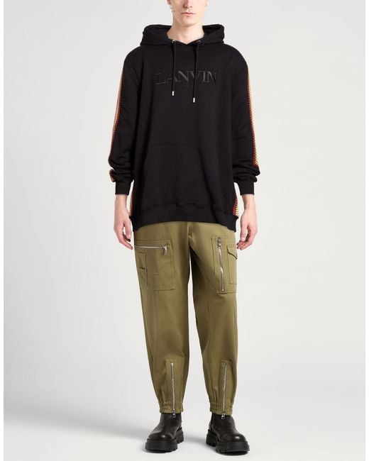 Lanvin Blue Sweatshirt Cotton, Polyester, Elastane for men