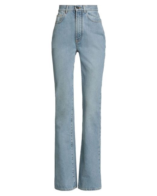 Alaïa Blue Jeans Cotton, Polyurethane, Polyester
