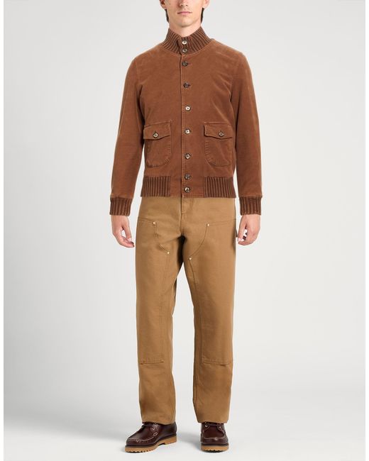 L.b.m. 1911 Brown Jacket Cotton, Elastane for men
