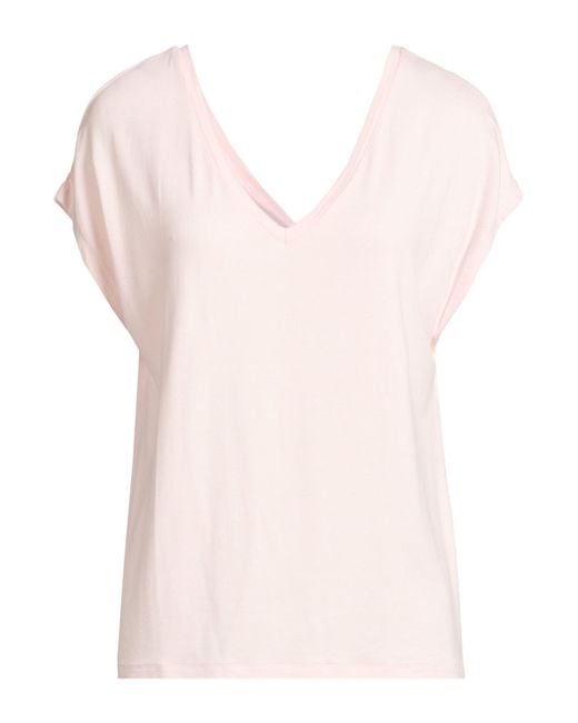 Majestic Filatures Pink T-Shirt Viscose, Elastane