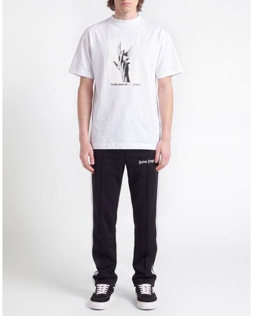 Palm Angels White T-Shirt Cotton for men
