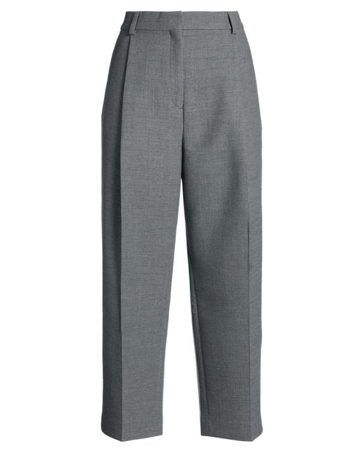 Totême  Gray Pants Recycled Polyester, Wool, Elastane