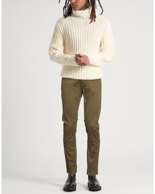 Dondup Green Military Pants Cotton, Elastane for men