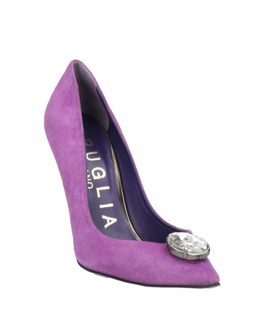 Bruglia Purple Pumps Leather