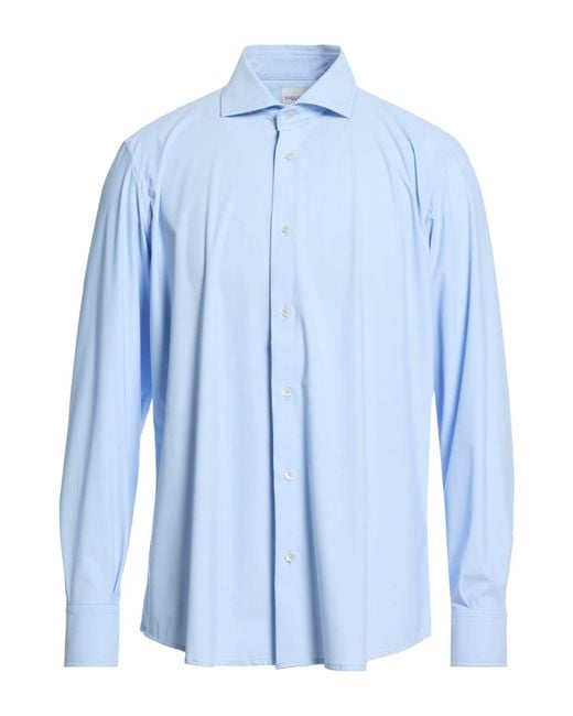 Bagutta Blue Shirt Nylon, Elastane for men
