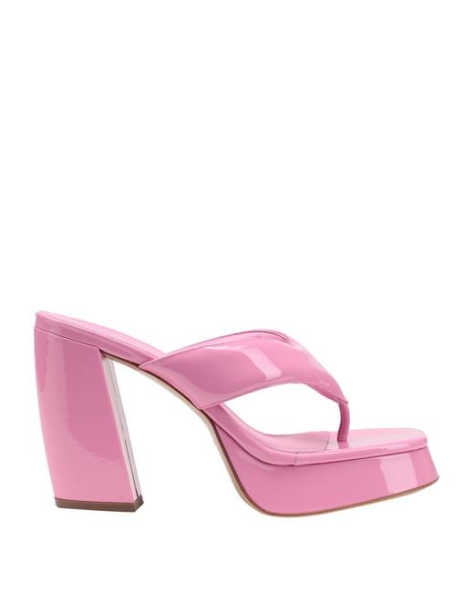 Gia Borghini Pink Thong Sandal Leather