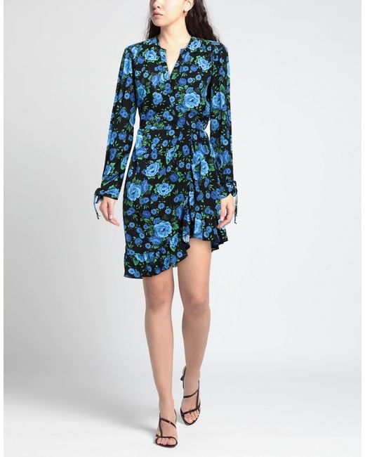 Pinko Blue Mini Dress Polyester