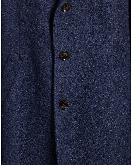 Tombolini Blue Coat Polyester, Viscose, Wool for men