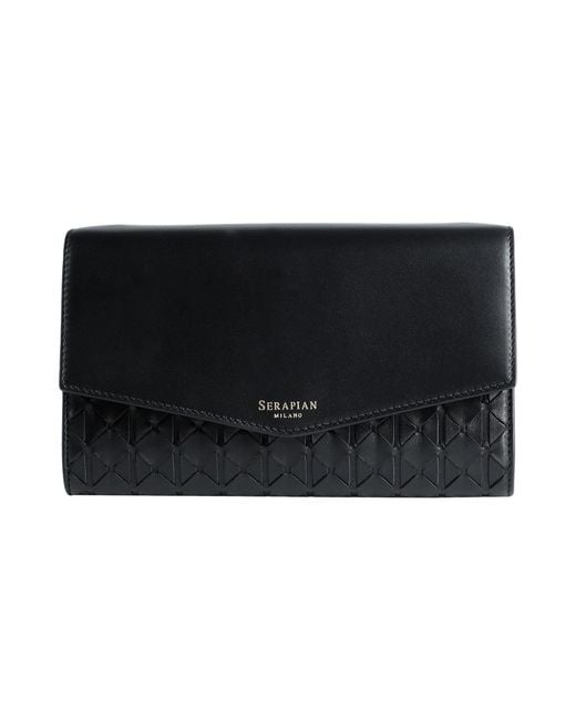 Serapian Black Handbag Leather
