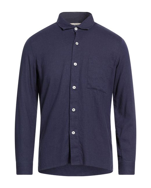 Messagerie Blue Midnight Shirt Linen, Viscose for men