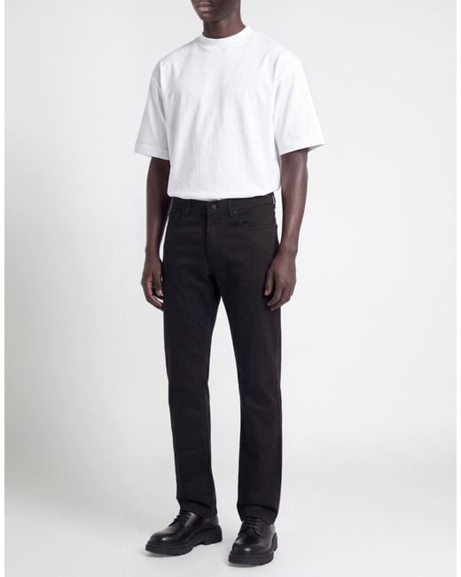 Dunhill Black Pants Cotton, Elastane for men