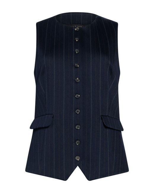 Rag & Bone Blue Waistcoat