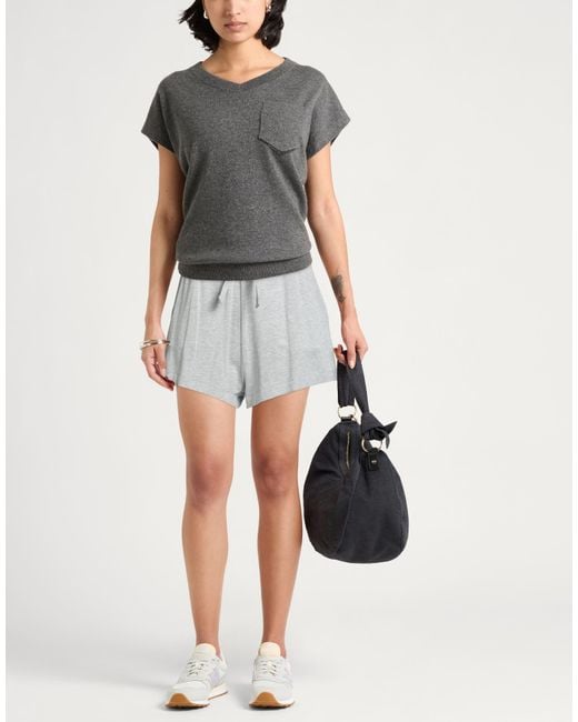 Majestic Filatures Gray Light Shorts & Bermuda Shorts Viscose, Elastane