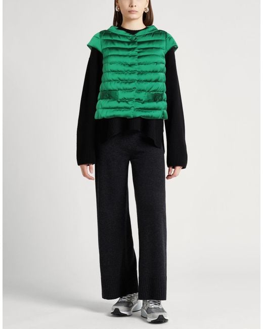 Herno Green Puffer Polyester, Cotton