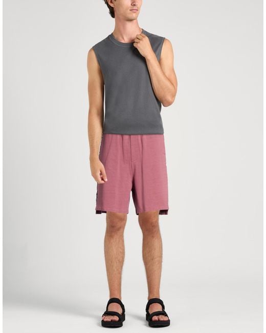 Bikkembergs Red Shorts & Bermuda Shorts Cotton, Elastane for men