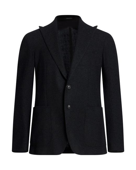 Tagliatore Black Blazer Wool, Polyester, Polyamide, Acrylic, Elastane for men