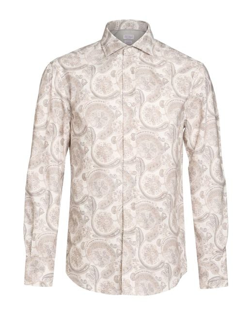 Brunello Cucinelli White Shirt for men