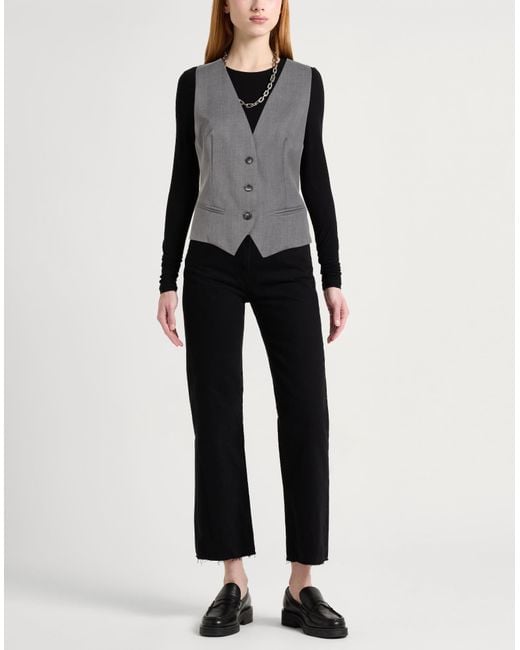 ViCOLO Gray Tailored Vest Polyester, Viscose, Elastane