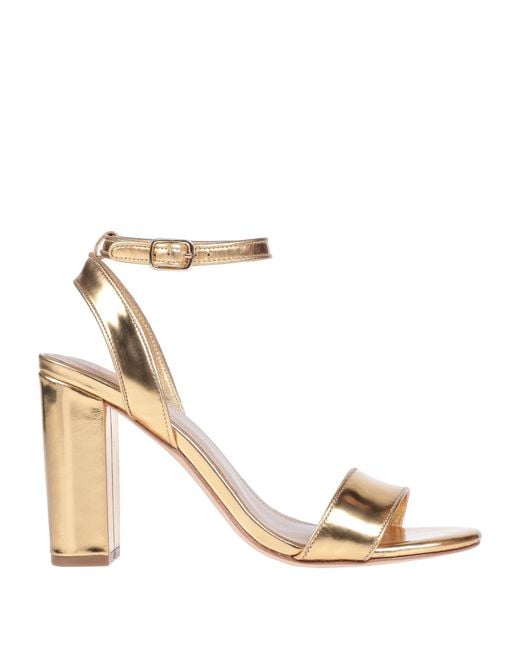 Sandro Metallic Sandals Leather