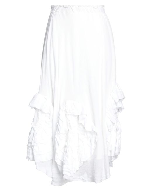 Marc Le Bihan White Midi Skirt
