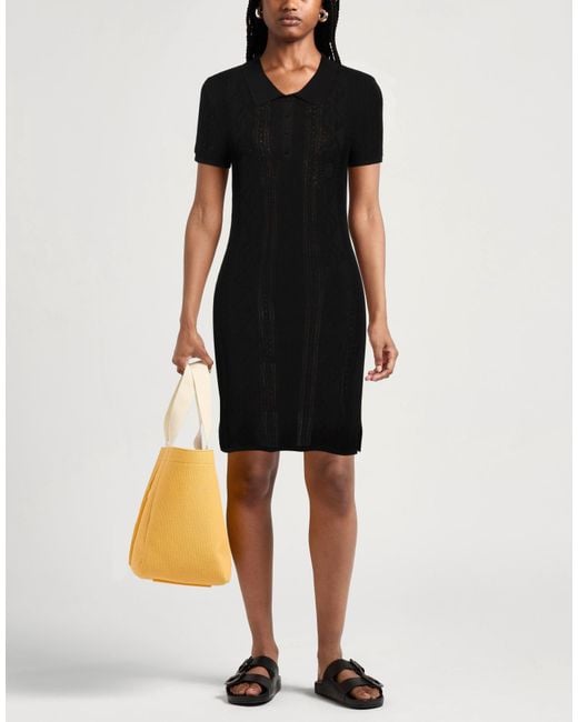 MARINE SERRE Black Mini Dress