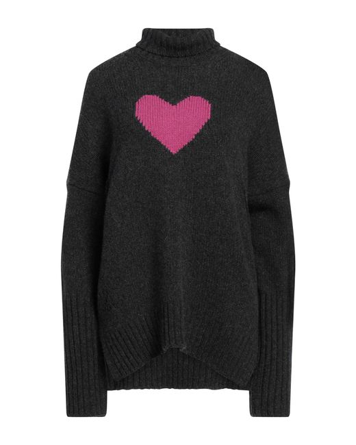 Zadig & Voltaire Black Charcoal Turtleneck Merino Wool