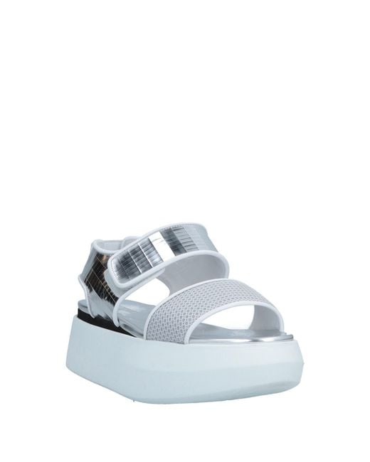 Alberto Guardiani Blue Sandals Leather, Textile Fibers