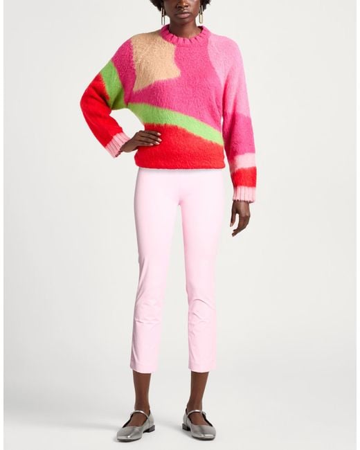 Seductive Pink Light Pants Polyamide, Cotton, Elastane