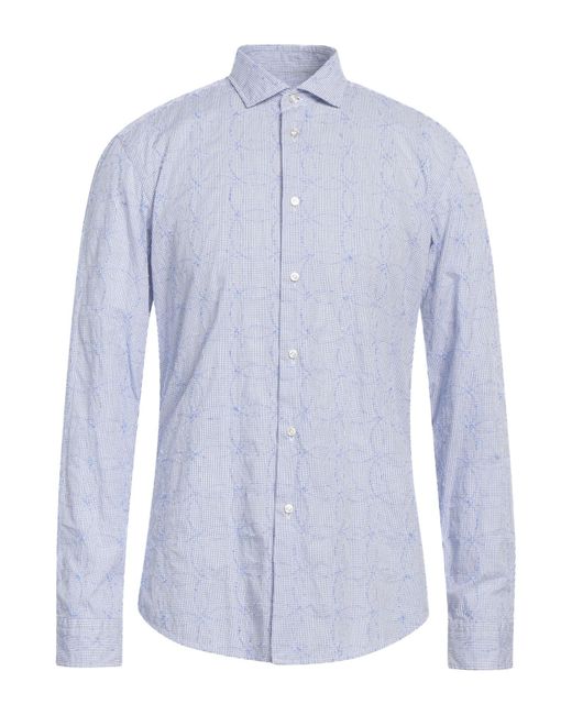 Brian Dales Blue Shirt Cotton for men