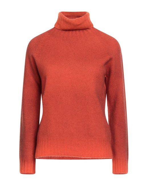Aragona Red Turtleneck Wool, Cashmere