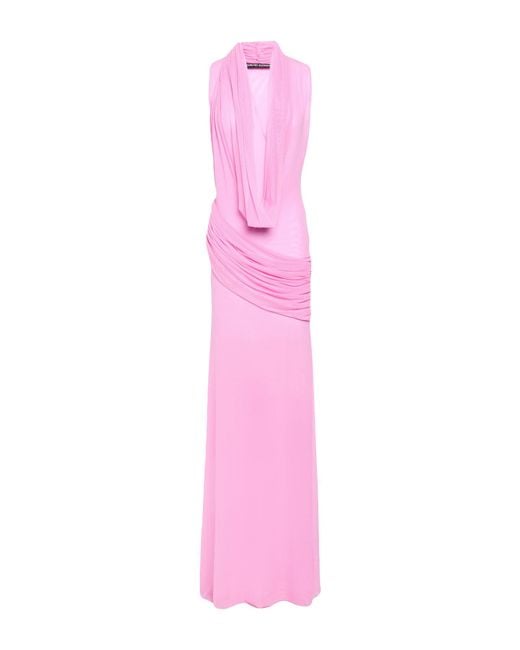 David Koma Pink Maxi Dress Polyamide, Elastane