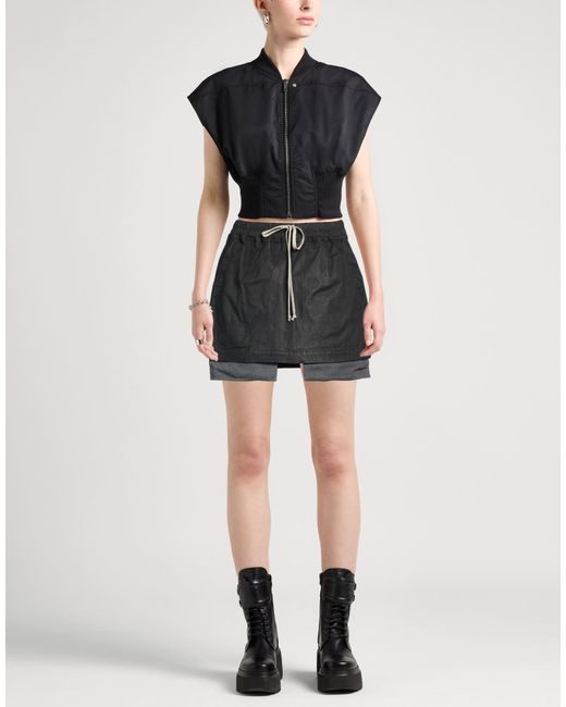 Rick Owens Black Denim Skirt