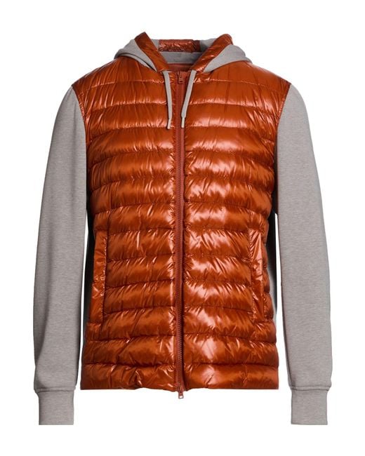 Herno Orange Puffers for men