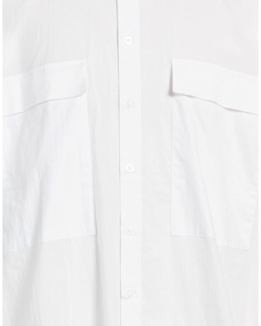 Alpha Studio White Shirt Cotton, Elastane for men