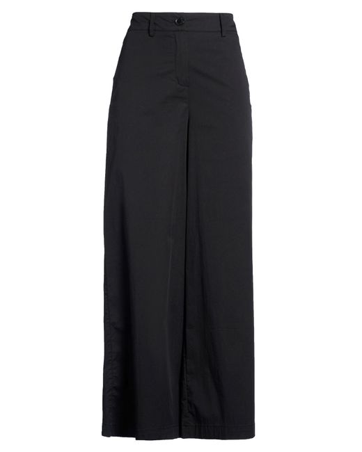 ALESSIA SANTI Black Pants Cotton, Polyamide, Elastane