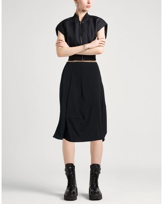 Comme des Garçons Black Midi Skirt Wool