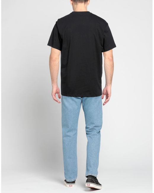 Burberry Black Elegant Cotton Tee With Contrast Print for men