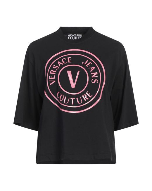 Versace Jeans Couture Black T-Shirt Cotton