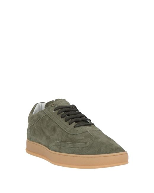 Soldini 80 Green Military Sneakers Leather for men