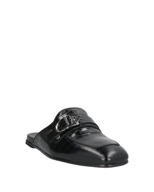 Giovanni Conti Black Mules & Clogs Leather for men