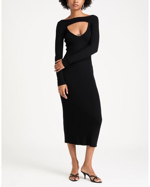 DIESEL Black Midi Dresses