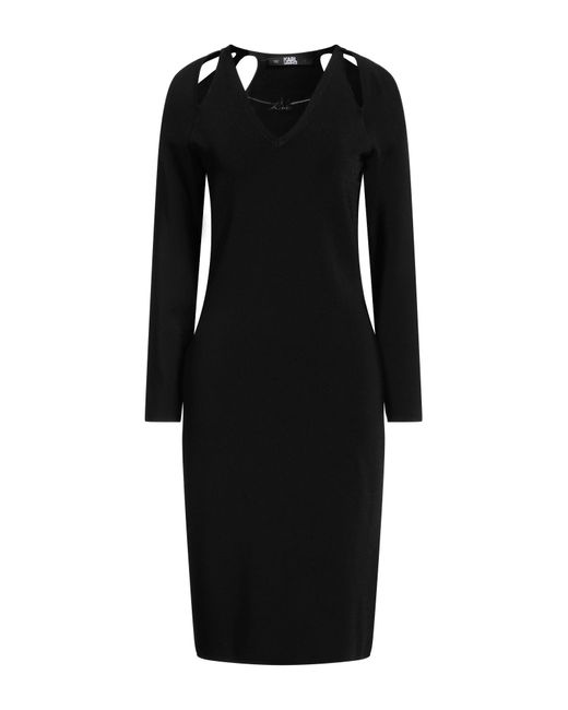 Karl Lagerfeld Black Midi-Kleid