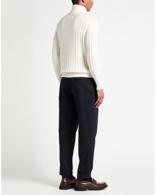 Brunello Cucinelli White Cashmere Turtleneck Cashmere for men