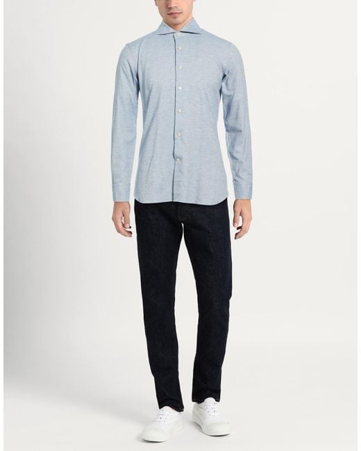 Alessandro Gherardi Blue Shirt Cotton for men