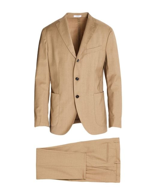 Boglioli Natural Sand Suit Virgin Wool for men