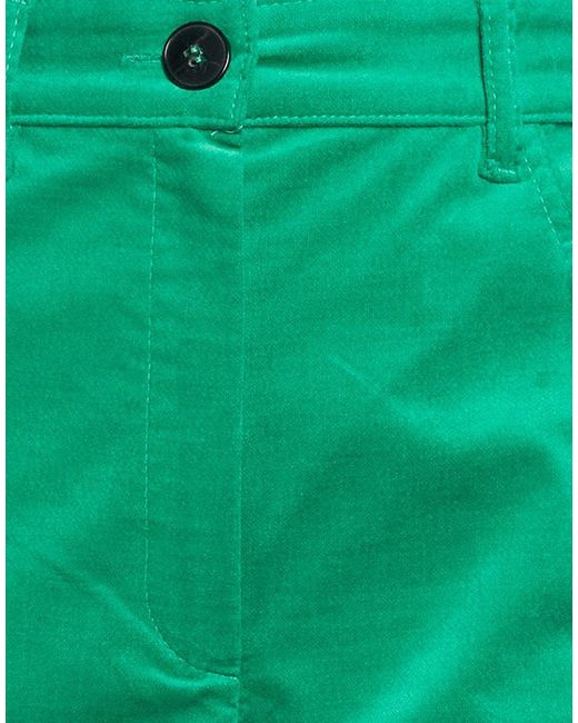 Marella Green Pants Cotton, Elastane