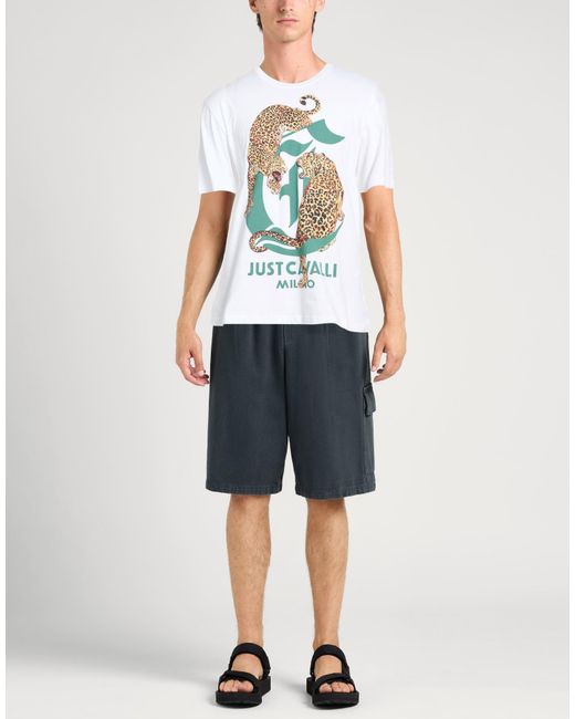 Just Cavalli White T-Shirt Cotton for men