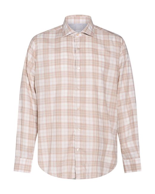 Eleventy Pink Platinum Shirt Cotton for men