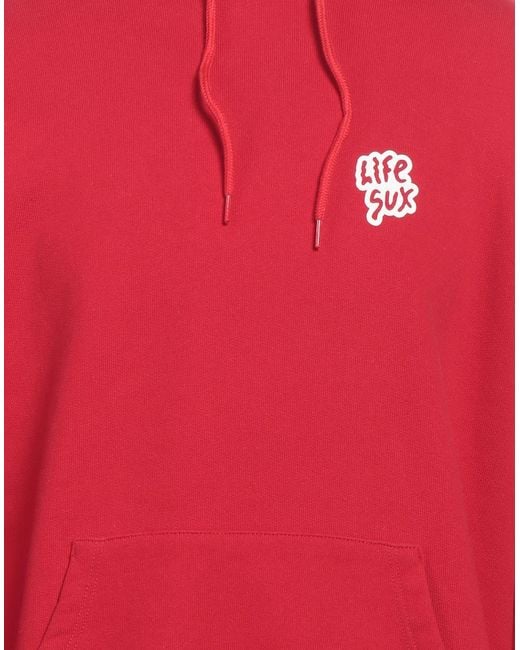 LIFE SUX Red Sweatshirt for men