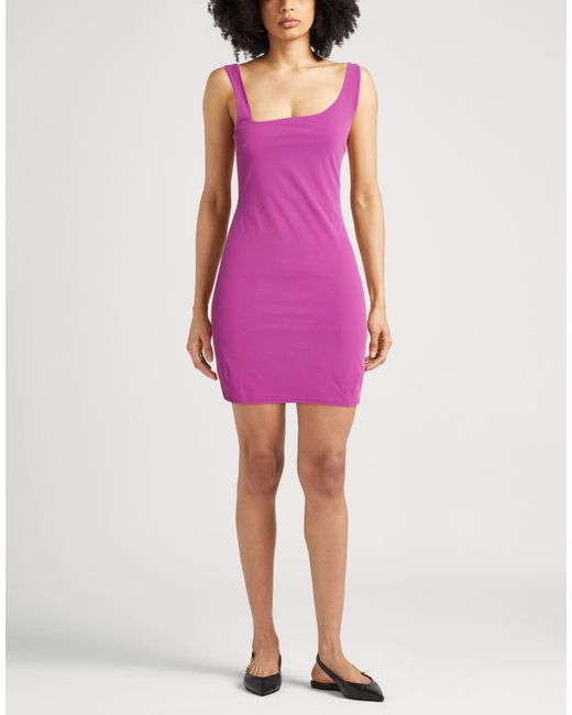 Patrizia Pepe Purple Mini Dress Polyamide, Elastane